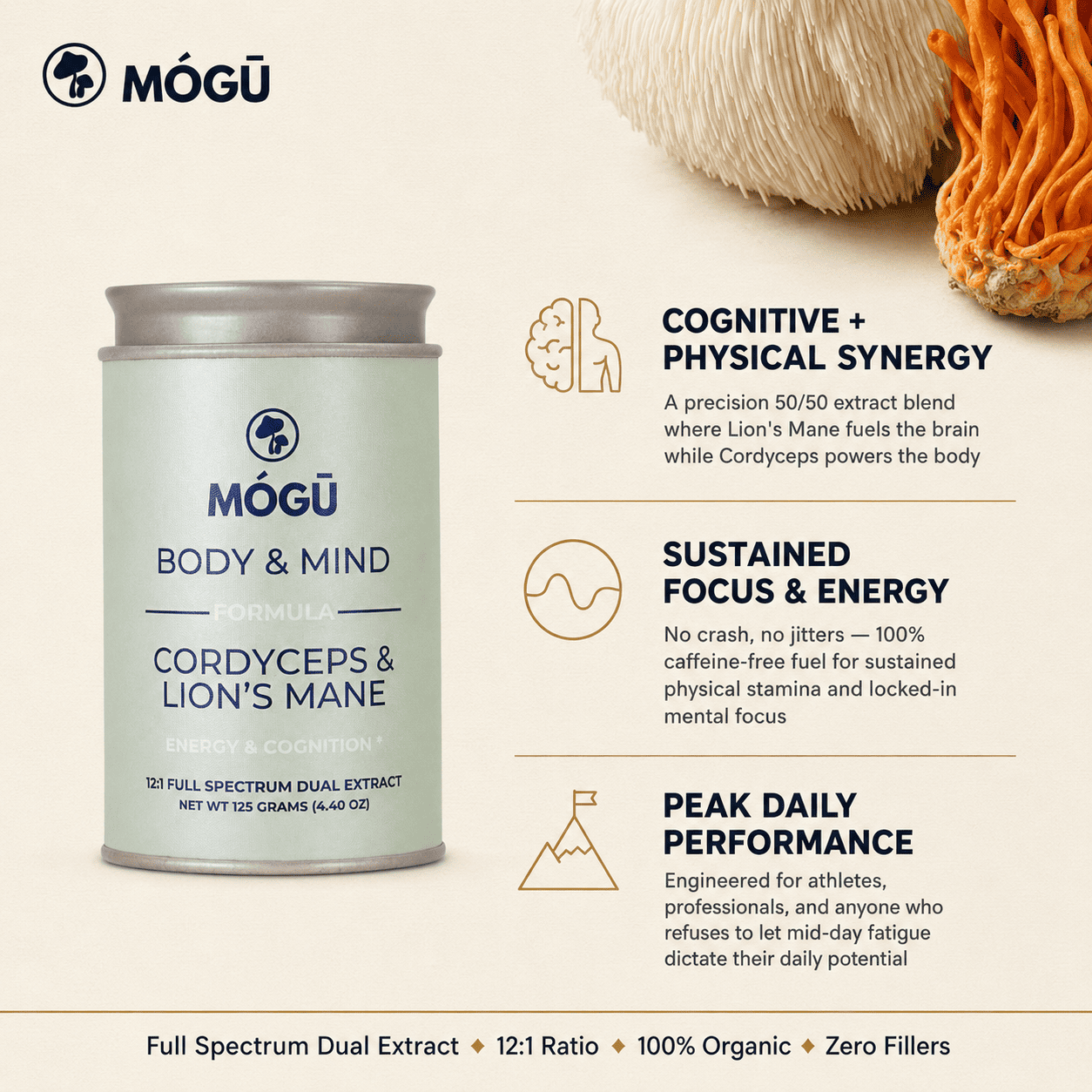 Organic Lion's Mane & Cordyceps militaris